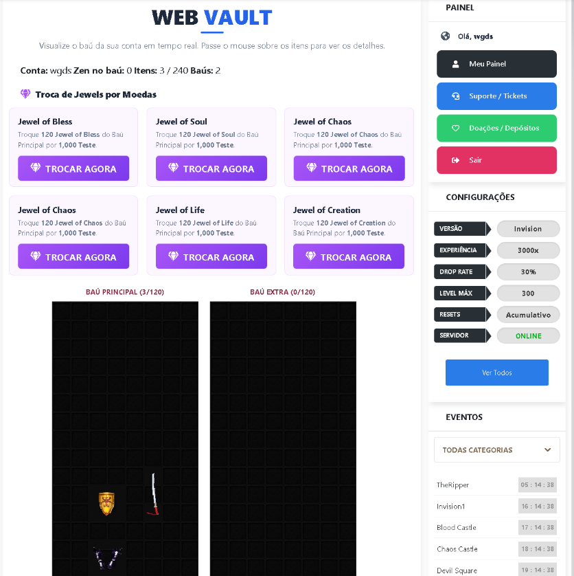 Web Vault Web Integrado Completo